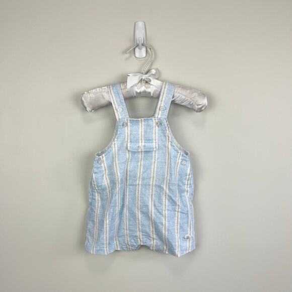 Mayoral Blue Striped Shortall Romper Dungarees 2-4 Months - Picture 1 of 5